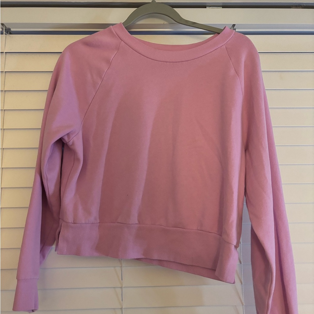 target pink/purple cropped crewneck